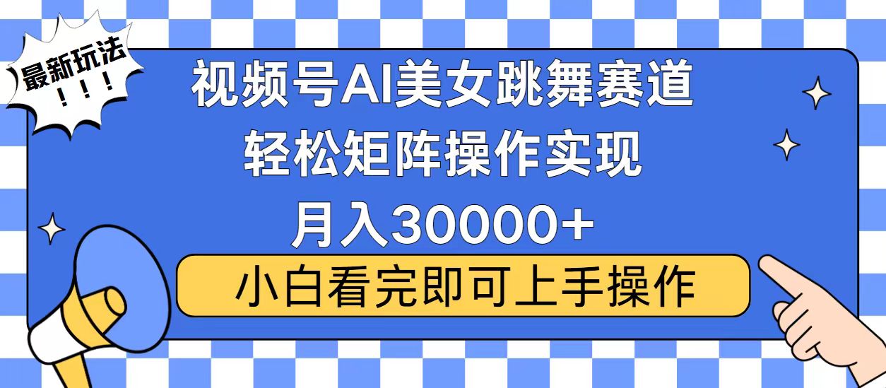 视频号蓝海赛道玩法，当天起号，拉爆流量收益，小白也能轻松月入30000+-test