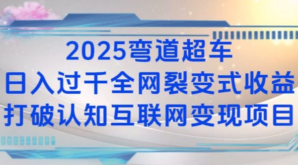2025弯道超车日入过K全网裂变式收益打破认知互联网变现项目【揭秘】-test