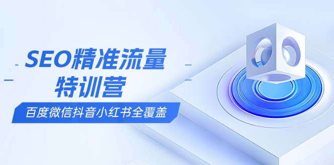 SEO精准流量特训营，百度微信抖音小红书全覆盖，带你搞懂搜索优化核心技巧-test
