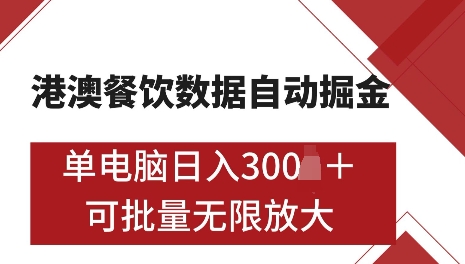 港澳数据全自动掘金，单电脑日入5张，可矩阵批量无限操作【仅揭秘】-test