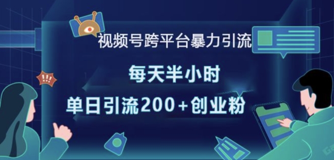 视频号跨平台暴力引流，每天半小时，单日引流200+精准创业粉-test