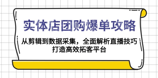 实体店-团购爆单攻略：从剪辑到数据采集，全面解析直播技巧，打造高效…-test