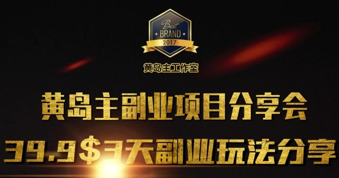黄岛主副业分享会1期：3天3个副业玩法，速度上车-test