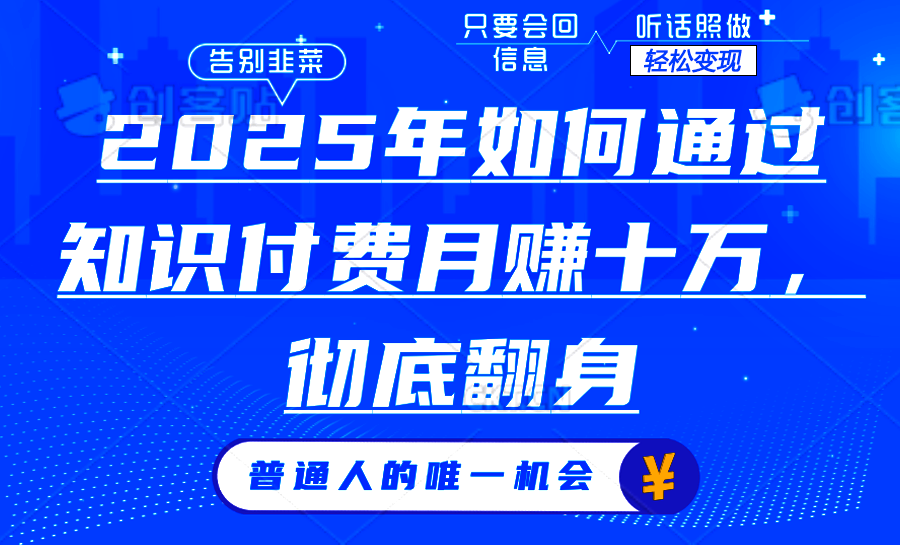 2025年如何通过知识付费月入十万，年入百万。。-test