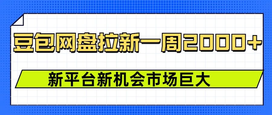 豆包网盘拉新，一周2k，新平台新机会-test