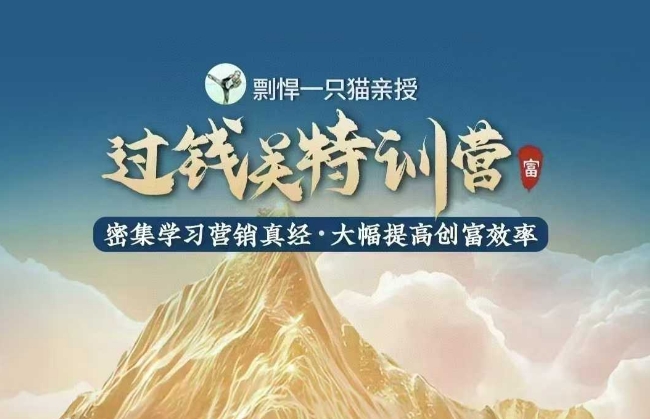 剽悍一只猫-过钱关特训营，学习营销真经 大幅度提高创富效率-test