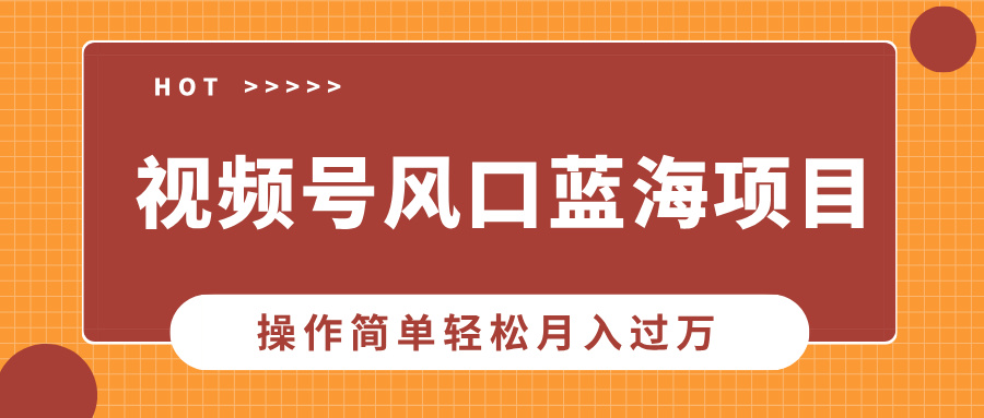 视频号风口蓝海项目，中老年人的流量密码，操作简单轻松月入过万-test