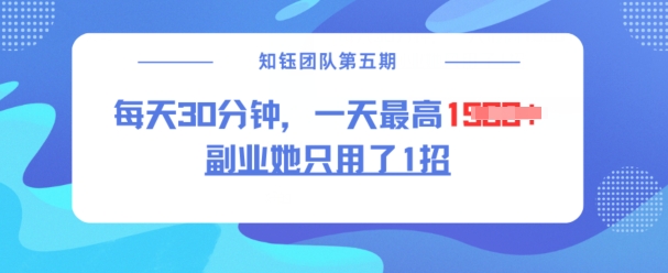 副业她只用了1招，每天30分钟，无脑二创，一天最高1.5k-test