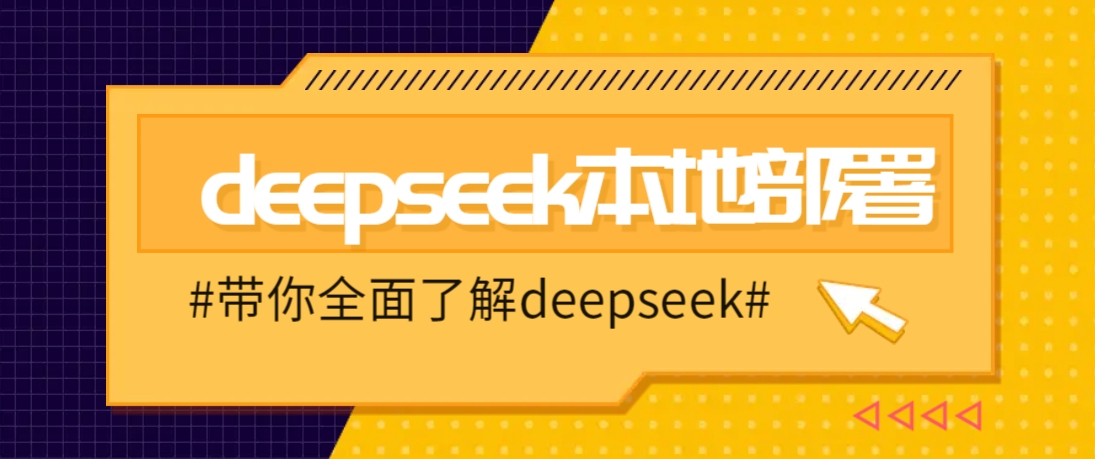 DeepSeek本地部署详细教程，轻松将deepseek部署到你的电脑上-test