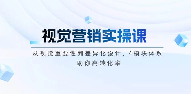 视觉营销实操课, 从视觉重要性到差异化设计, 4模块体系, 助你高转化率-test