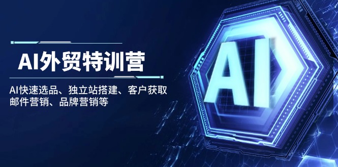 AI外贸特训营：AI快速选品、独立站搭建、客户获取、邮件营销、品牌营销等-test