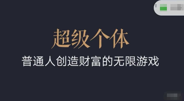 超级个体2024-2025翻盘指南，普通人创造财富的无限游戏-test