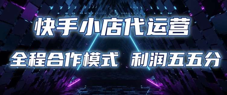 快手小店代运营 限时托管计划 合作模式 利润五五分成【揭秘】-test