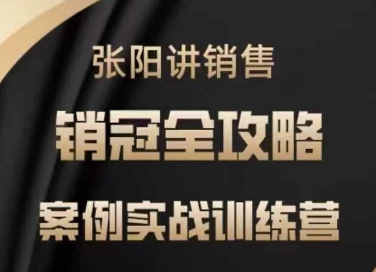 张阳讲销售实战训练营，​案例实战训练，销冠全攻略-test
