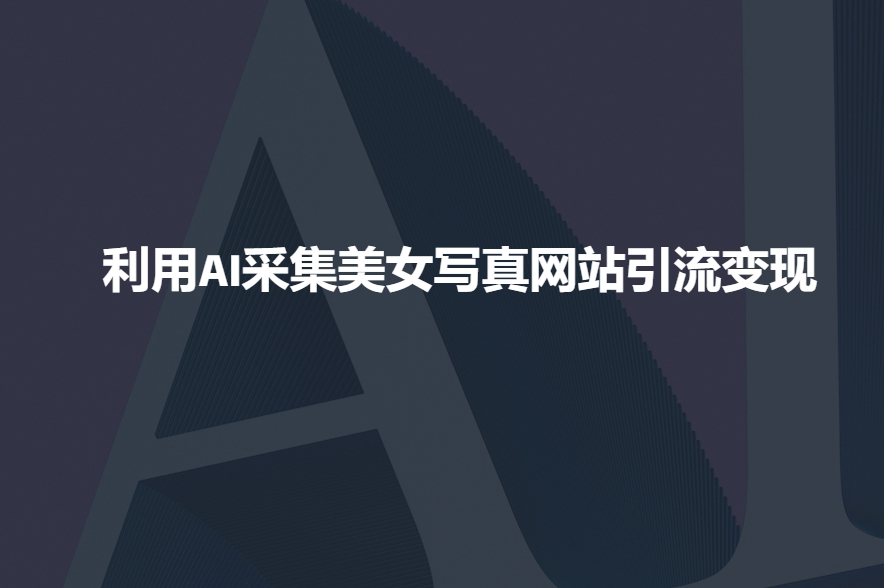 利用AI采集美女写真网站引流变现，引流嘎嘎的-test
