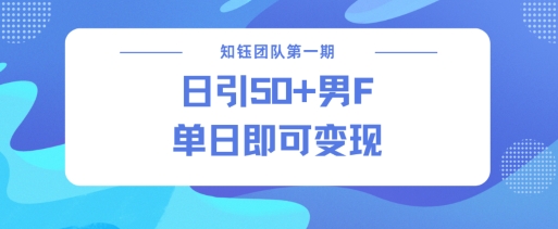 男粉引流新方法不违规，当日即可变现-test