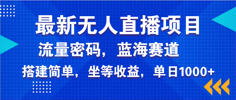 最新无人直播项目—美女电影游戏，轻松日入3000+，蓝海赛道流量密码，…-test