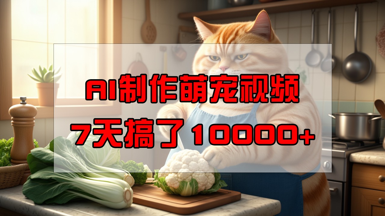 靠AI制作萌宠视频，7天搞了1万+，操作简单门槛低，有手机就行-test