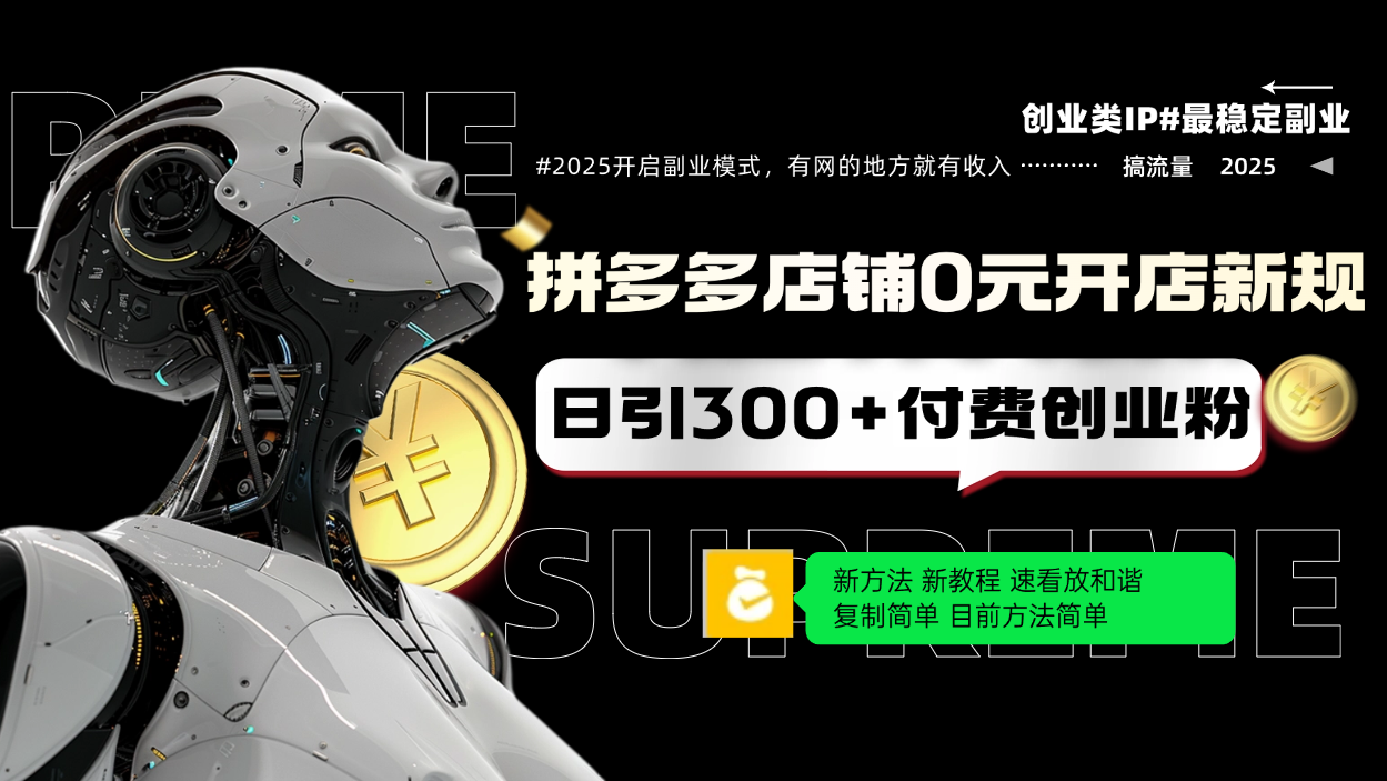 拼多多店铺0元开店新规，日引300+付费创业粉，目前方法简单复制粘贴可矩阵-test