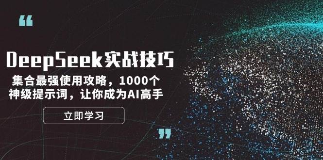 DeepSeek实战技巧：集合最强使用攻略，1000个神级提示词，让你成为AI高手-test