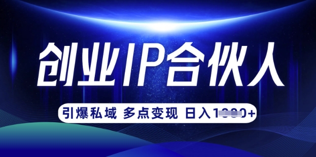 云帆·创业ip合伙人打造3.0，从0到1教你做网创，实现月入过W-test