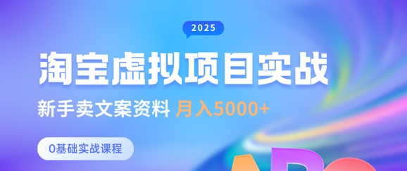 淘宝虚拟项目垂直玩法，新手卖文案资料，月入5k+-test