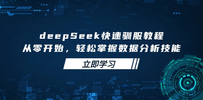 deepSeek快速驯服教程，从零开始，轻松掌握数据分析技能-test
