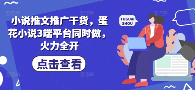 小说推文推广干货，蛋花小说3端平台同时做，火力全开-test