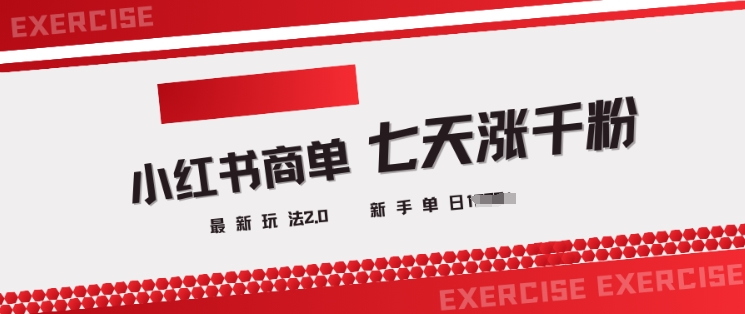 小红书商单2.0最新玩法，3天涨千粉单日变现多张-test