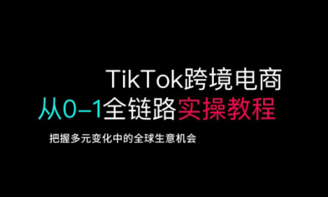 TikTok跨境电商从0-1全链路全方位实操教程，把握多元变化中的全球生意机会-test