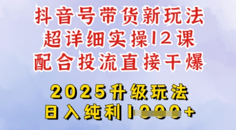 2025全新升级抖音带货玩法，一天纯利四位数，从剪辑到选品再到发布投流，超详细玩法揭秘-test