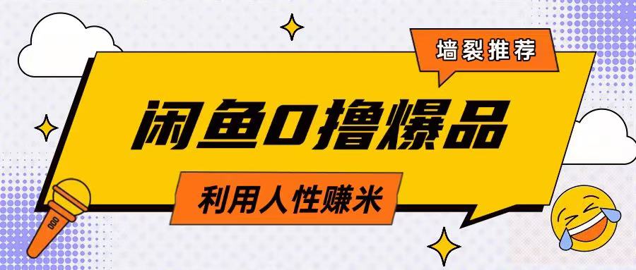 咸鱼0撸玩法利用人性售卖商品达到日挣2张的效果-test