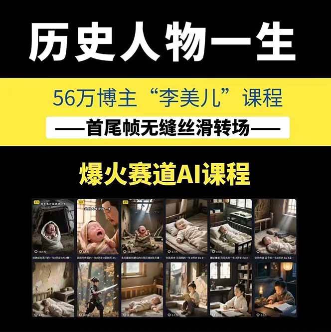 图片[1]-AI历史人物短视频创作，含IP打造、首尾帧无缝转场、智能体视频制作等核心教学内容-test