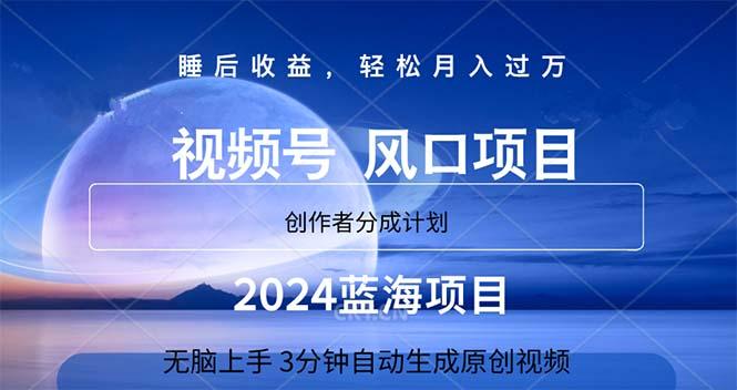 2024蓝海项目，3分钟自动生成视频，月入过万-test