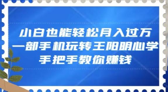 小白也能轻松月入过万，一部手机玩转王阳明心学，手把手教你赚钱【揭秘】-test