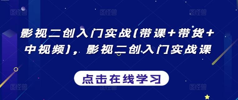 影视二创入门实战(带课+带货+中视频)，影视二创入门实战课-test