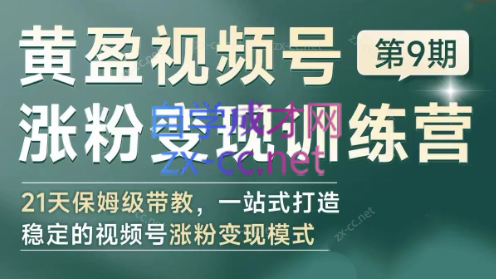 黄盈·视频号涨粉变现训练营-test