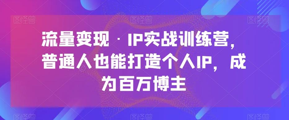 流量变现·IP实战训练营，普通人也能打造个人IP，成为百万博主-test