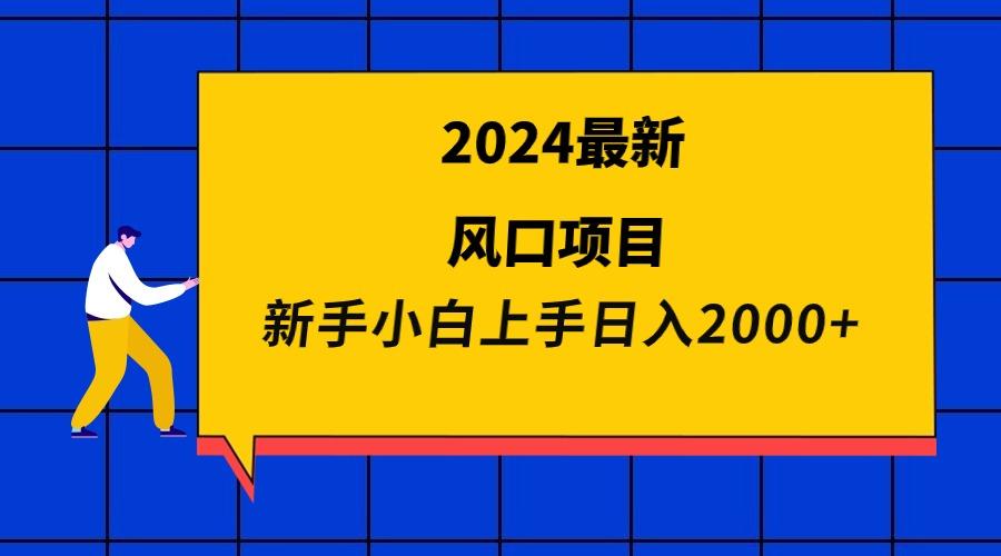 (9483期)2024最新风口项目 新手小白日入2000+-test