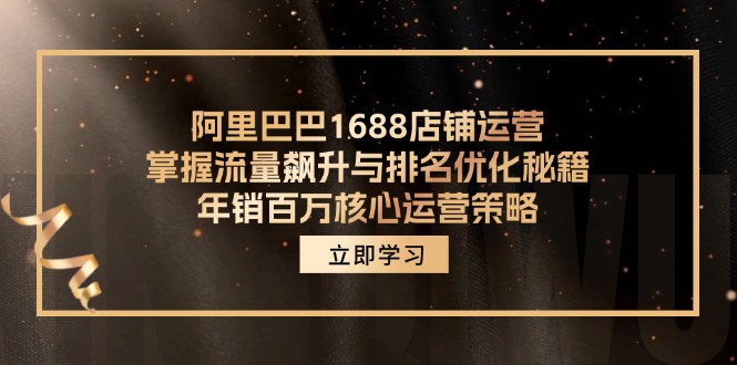 阿里巴巴1688店铺运营，掌握流量飙升与排名优化秘籍 年销百万核心运营策略-test