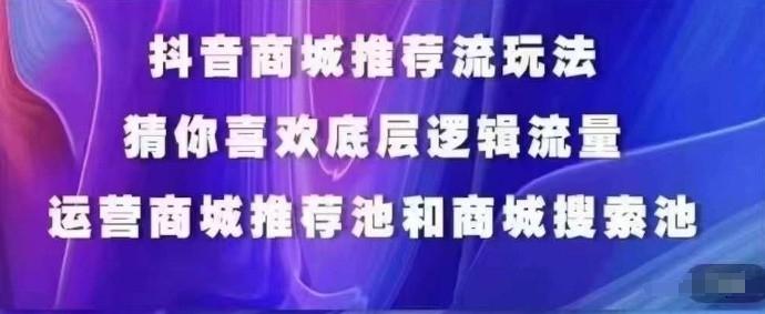 抖音商城运营课程，猜你喜欢入池商城搜索商城推荐人群标签覆盖-test