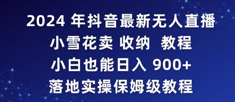 2024年抖音最新无人直播小雪花卖收纳教程，小白也能日入900+落地实操保姆级教程【揭秘】-test