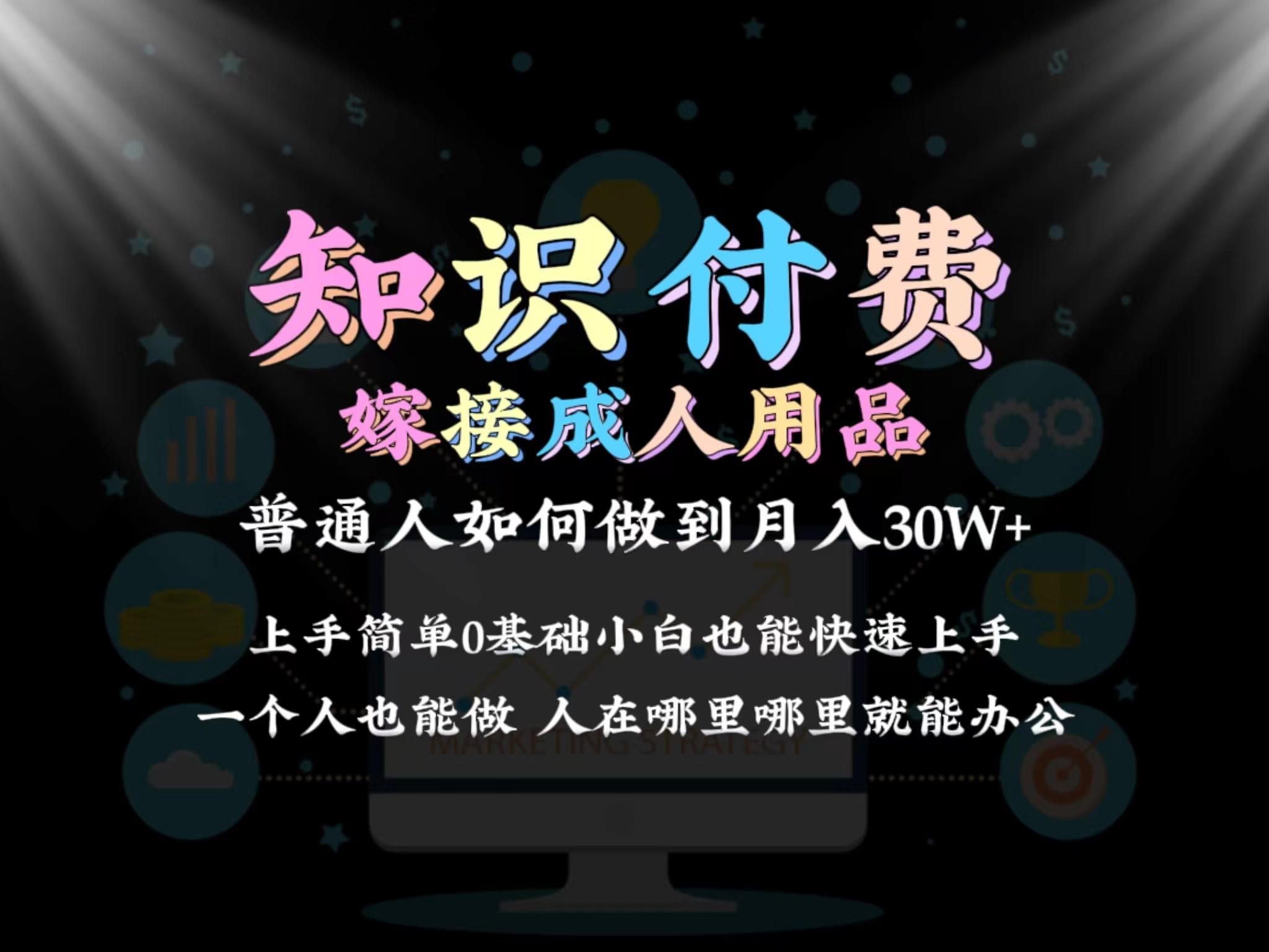 2024普通人做知识付费结合成人用品如何实现单月变现30w 保姆教学1.0-test