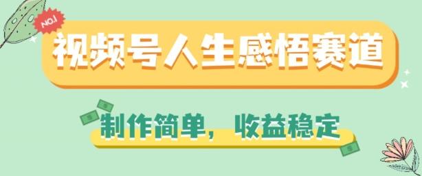 视频号人生感悟赛道，制作简单，收益稳定【揭秘】-test