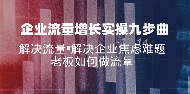 企业流量增长实战九步曲，解决流量=解决企业焦虑难题，老板如何做流量-test