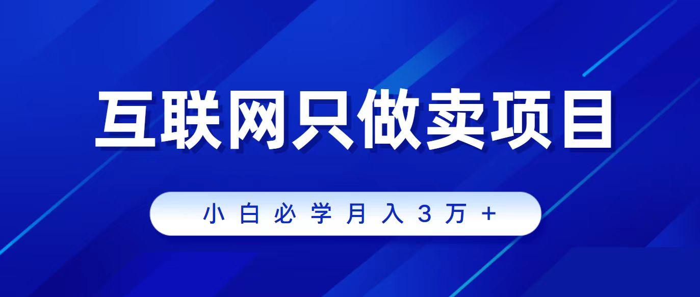 (9623期)互联网的尽头就是卖项目，被割过韭菜的兄弟们必看！轻松月入三万以上！-test
