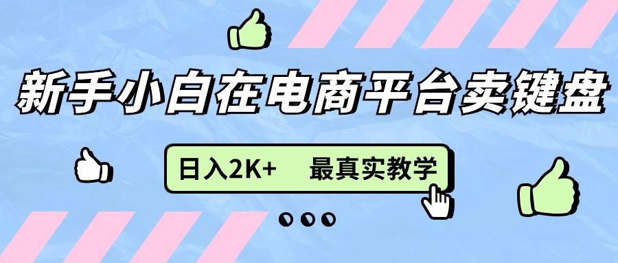 新手小白在电商平台卖键盘，日入2K+最真实教学-test