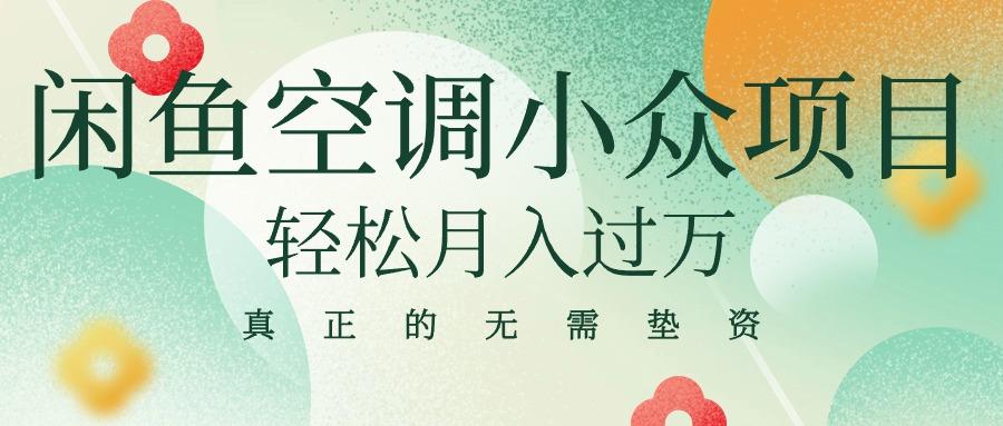 闲鱼卖空调小众项目 轻松月入过万 真正的无需垫资金-test