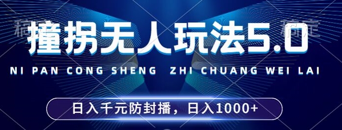 2024年撞拐无人玩法5.0，利用新的防封手法，稳定开播24小时无违规，单场日入1k【揭秘】-test