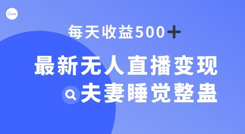 最新无人直播变现，夫妻睡觉整蛊，每天躺赚500+【揭秘】-test